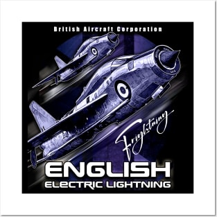 English Electric Lightning RAF Supersonic Fighter Posters and Art